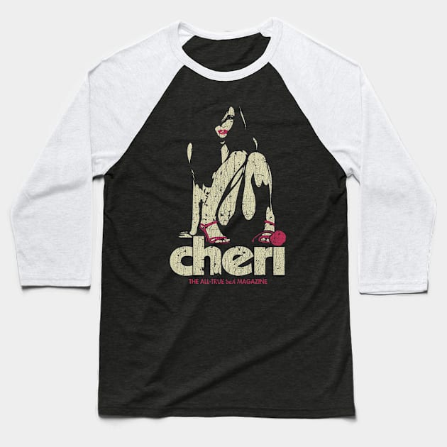 Cheri Magazine Baseball T-Shirt by JCD666